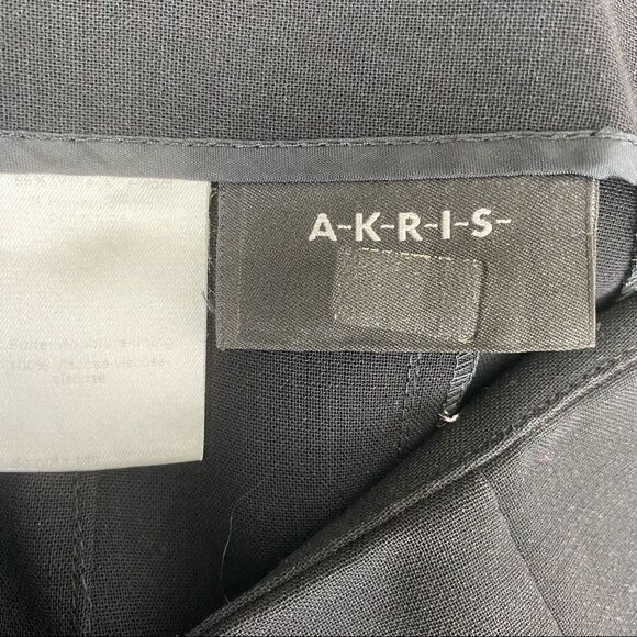 Akris Black Side Zip Straight Leg Trouser Pants 6 - Picture 6 of 7